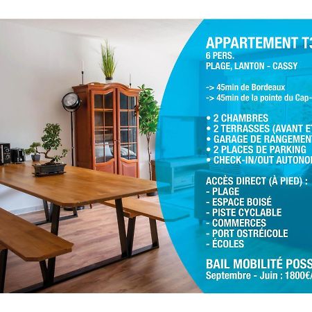 Nouveau ! Lanton Plage, 6 Voyageurs Экстерьер фото